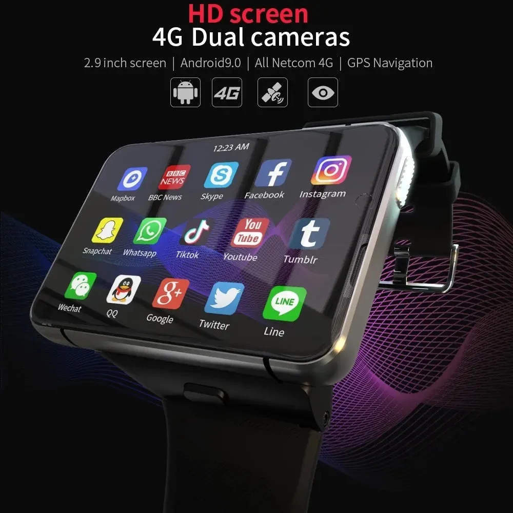 4G Network Mode Dual Camera Video Call Heart Rate Monitor Smartwatch