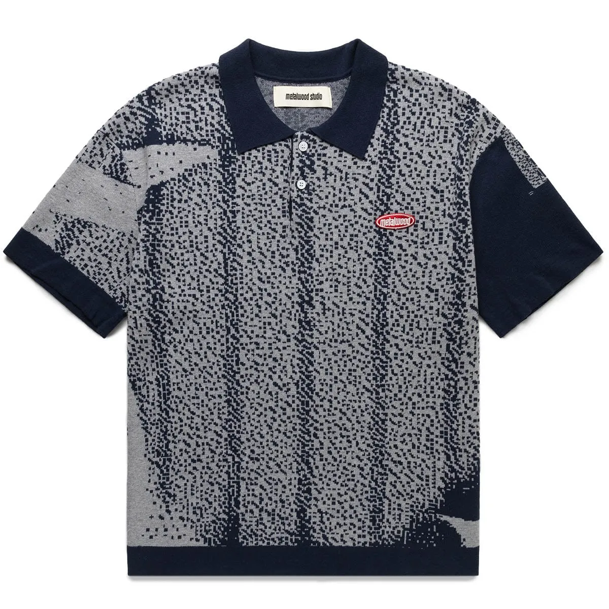 ABSTRACT KNIT POLO NAVY | Bodega