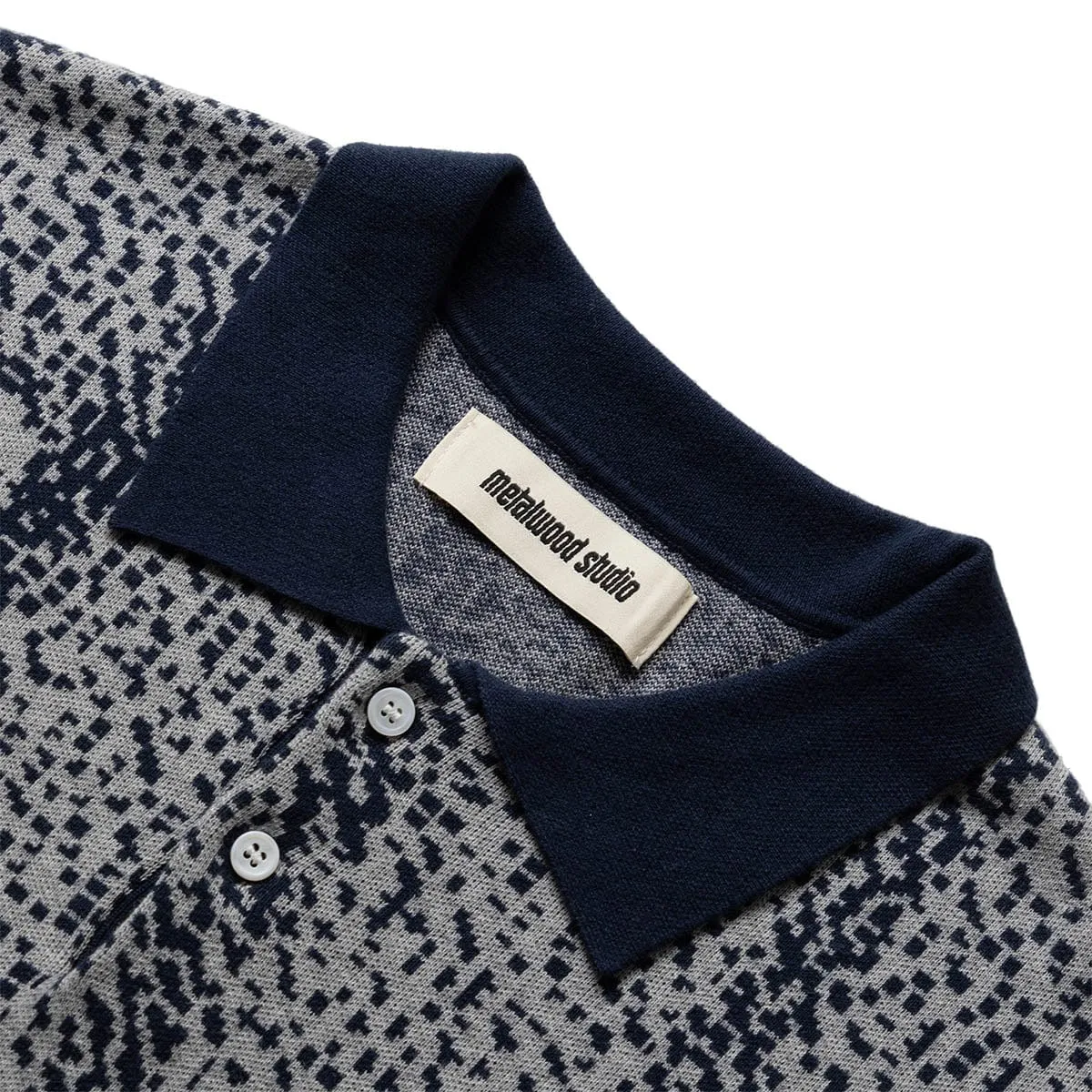 ABSTRACT KNIT POLO NAVY | Bodega