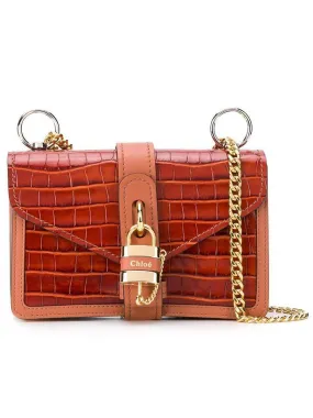 Aby Chain Shoulder Bag in Chestnut Brown