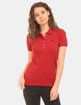 Aeropostale Solid Pique Polo Shirt