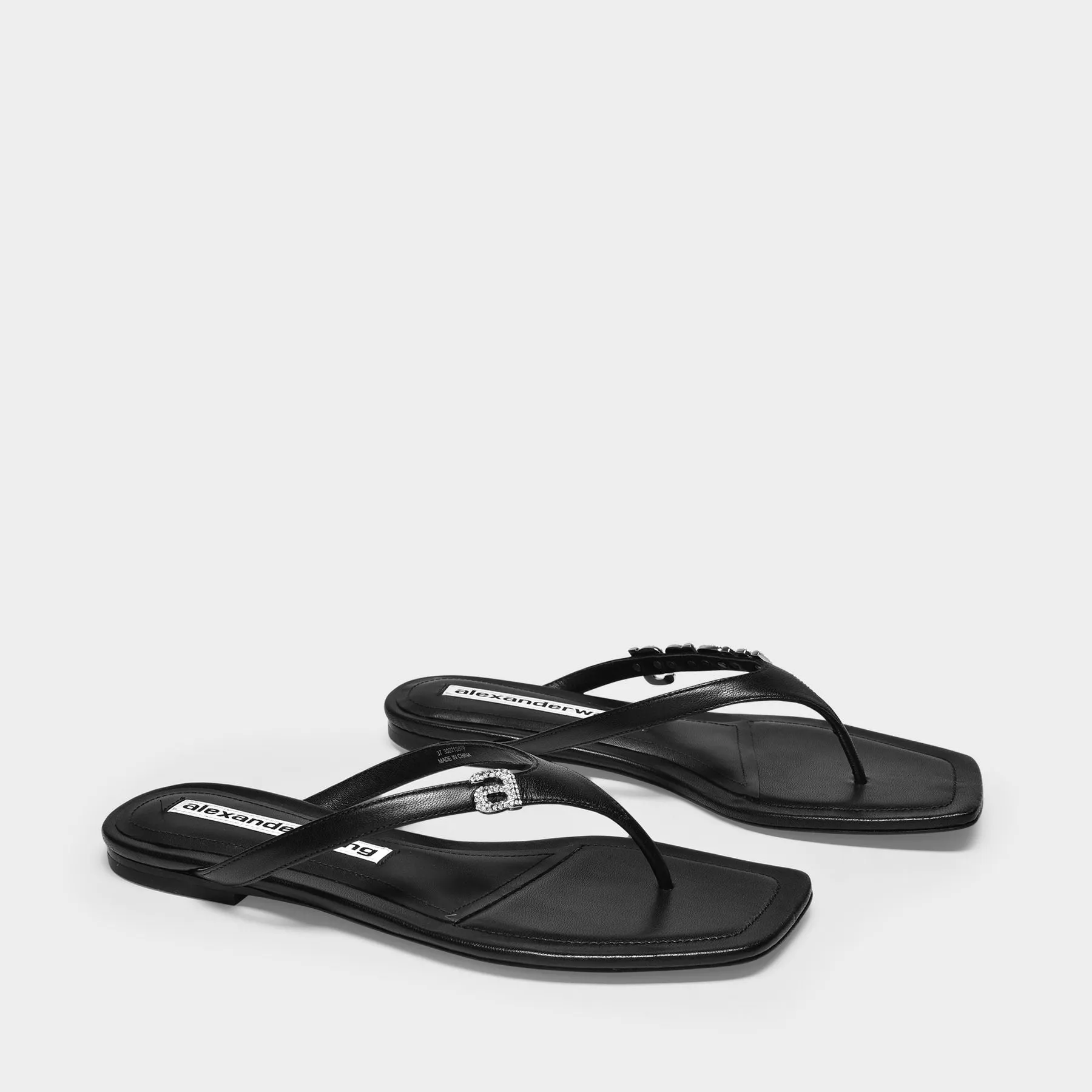 Alexander Wang  Ivy Sandals in Black Leather