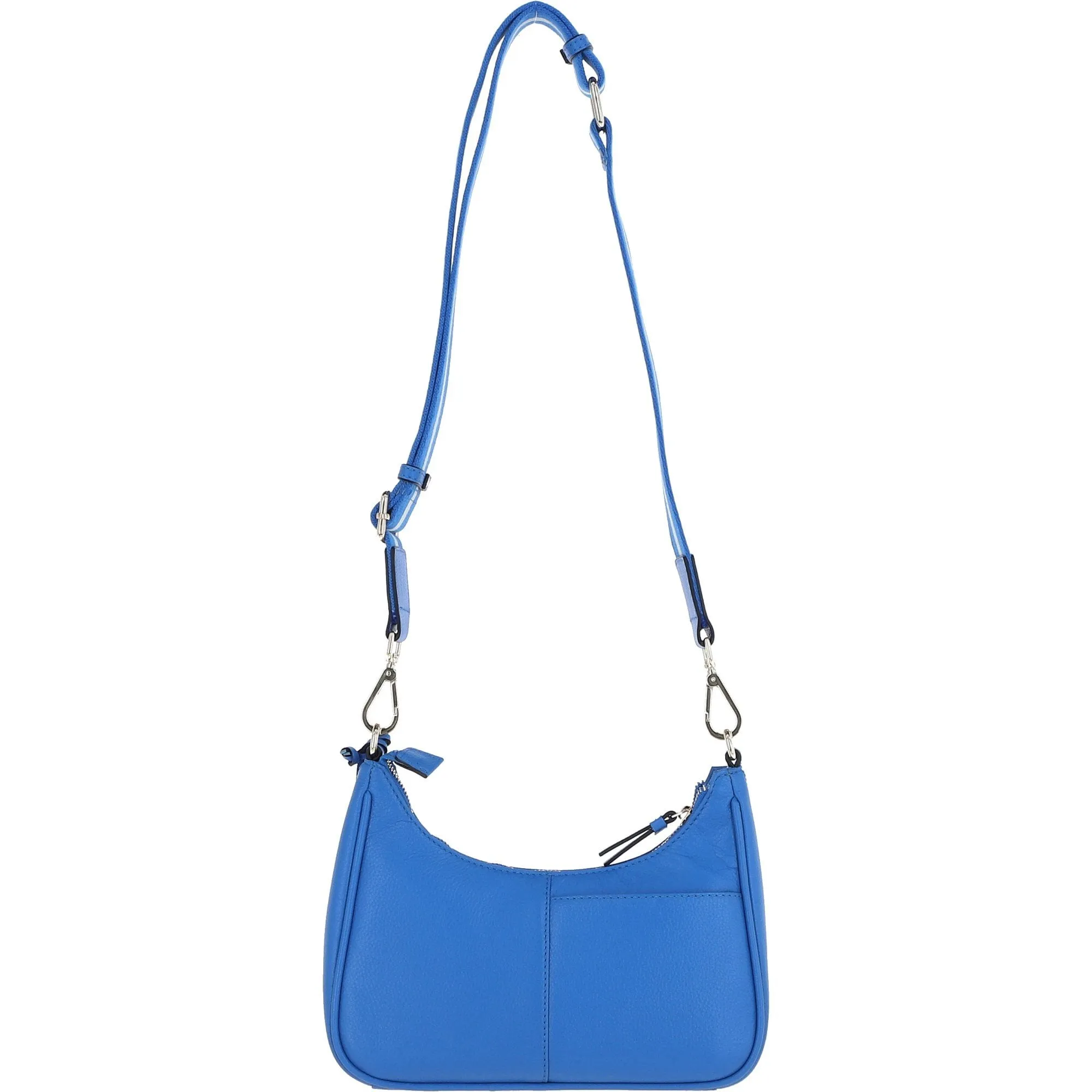 Ashwood Real Leather Crossbody Bag with Webbing Strap Sodalite Blue: 64296