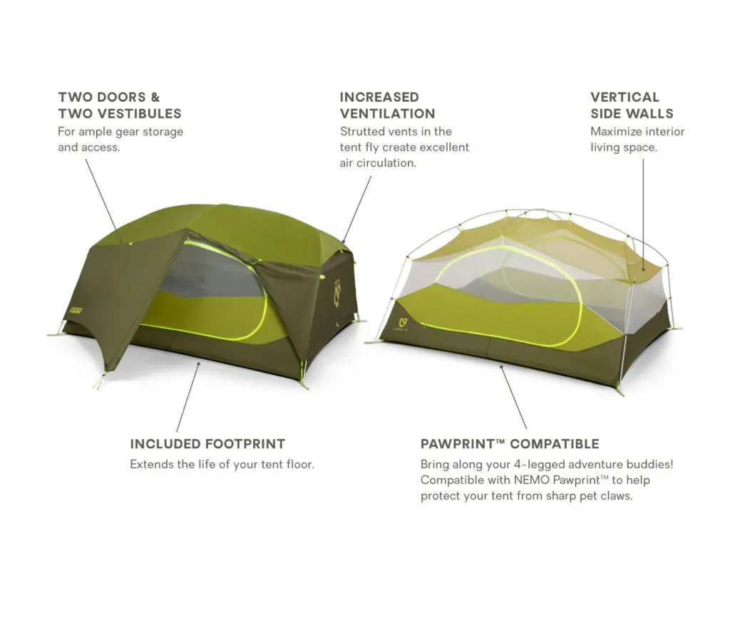 Aurora 3P Backpacking Tent & Footprint - Nova