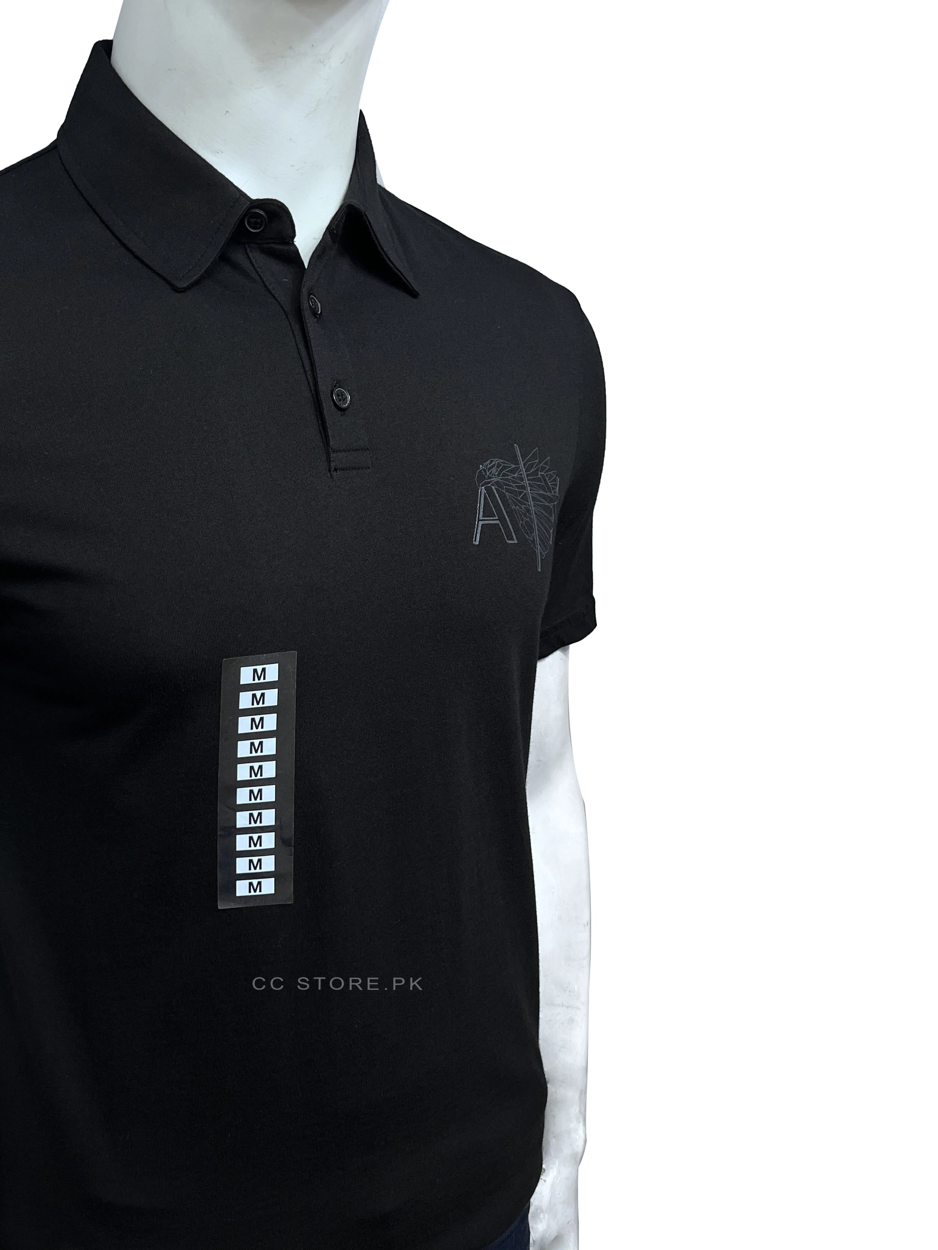 AX Eagle Print Black Polo