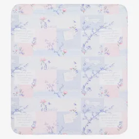 Baby Girls Blue & Pink Cotton Blanket (80cm)