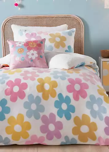 Bedlam Retro Flower Soft Fleece Duvet Cover Set | Kaleidoscope