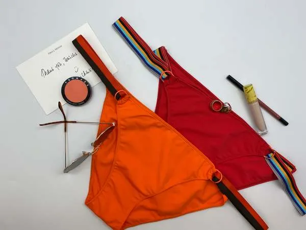 Bikini Top AND Bottom - Orange 