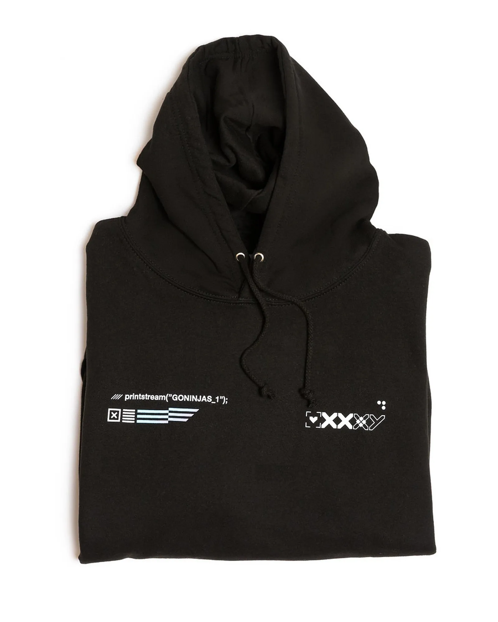 Black Printstream Hoodie