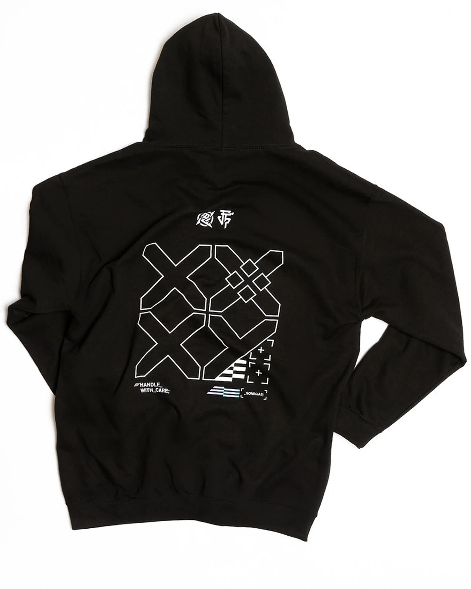 Black Printstream Hoodie