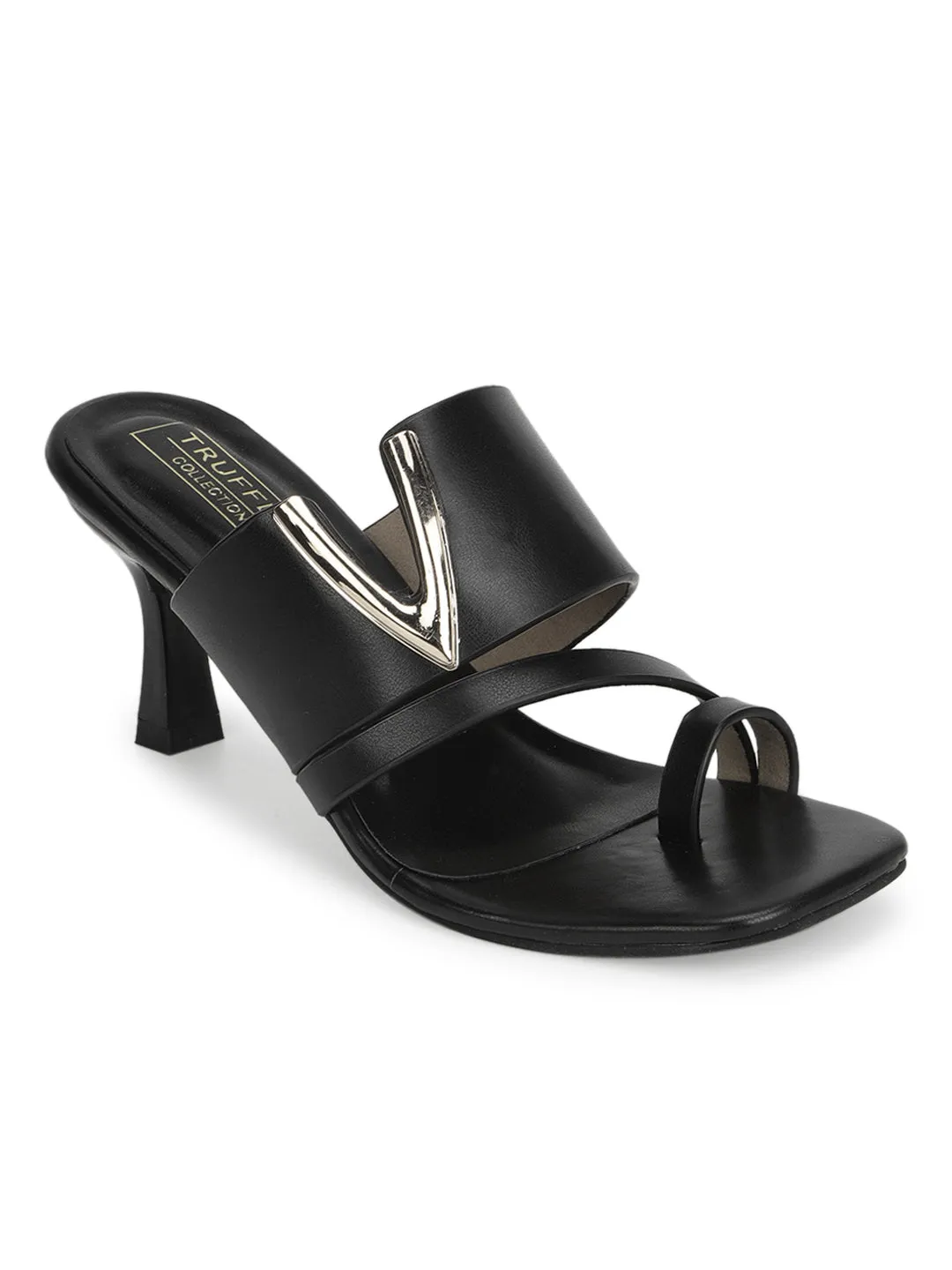 Black PU Square Toe Stiletto Mules (TC-SLC-R502-BLK)