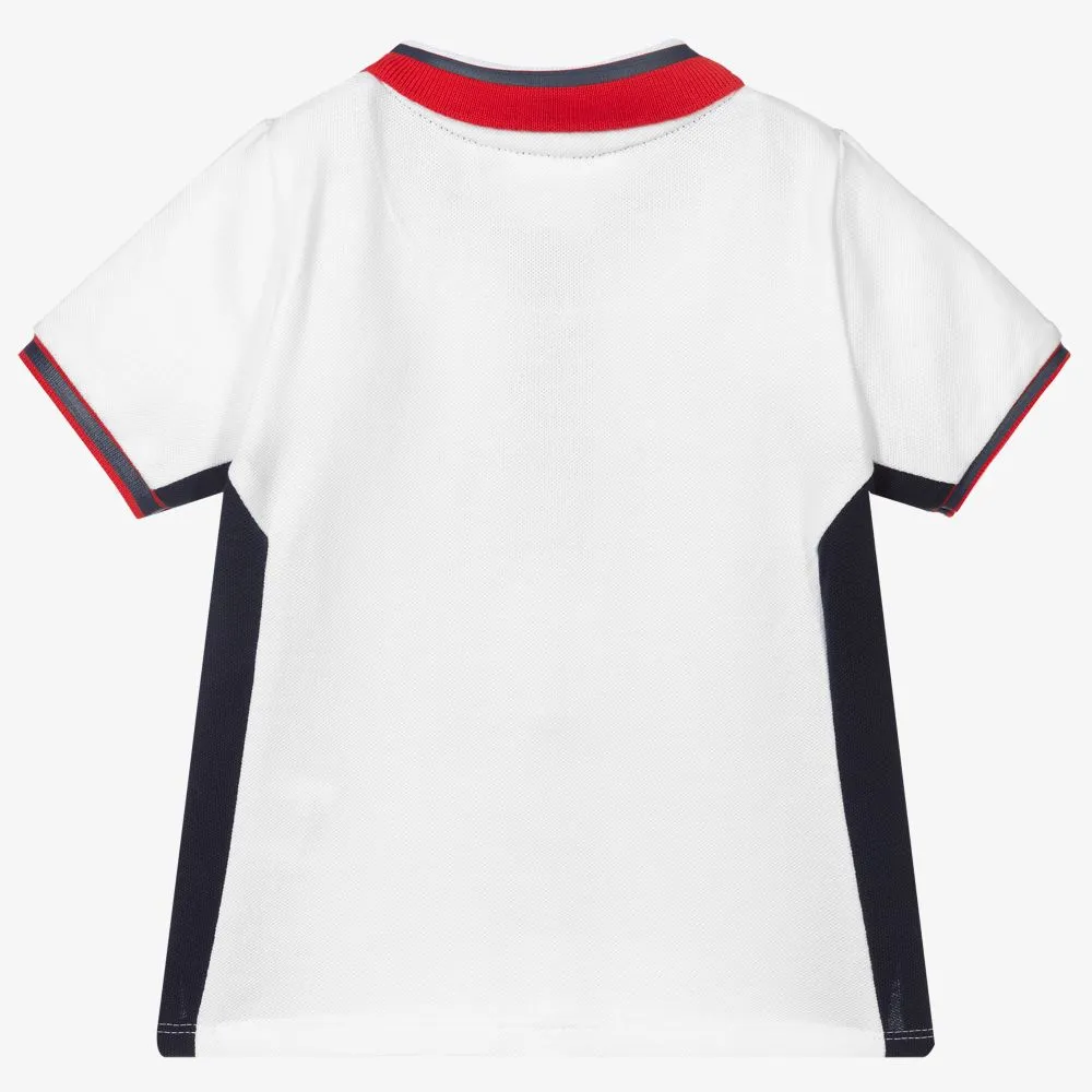 Boys White Logo Polo Shirt