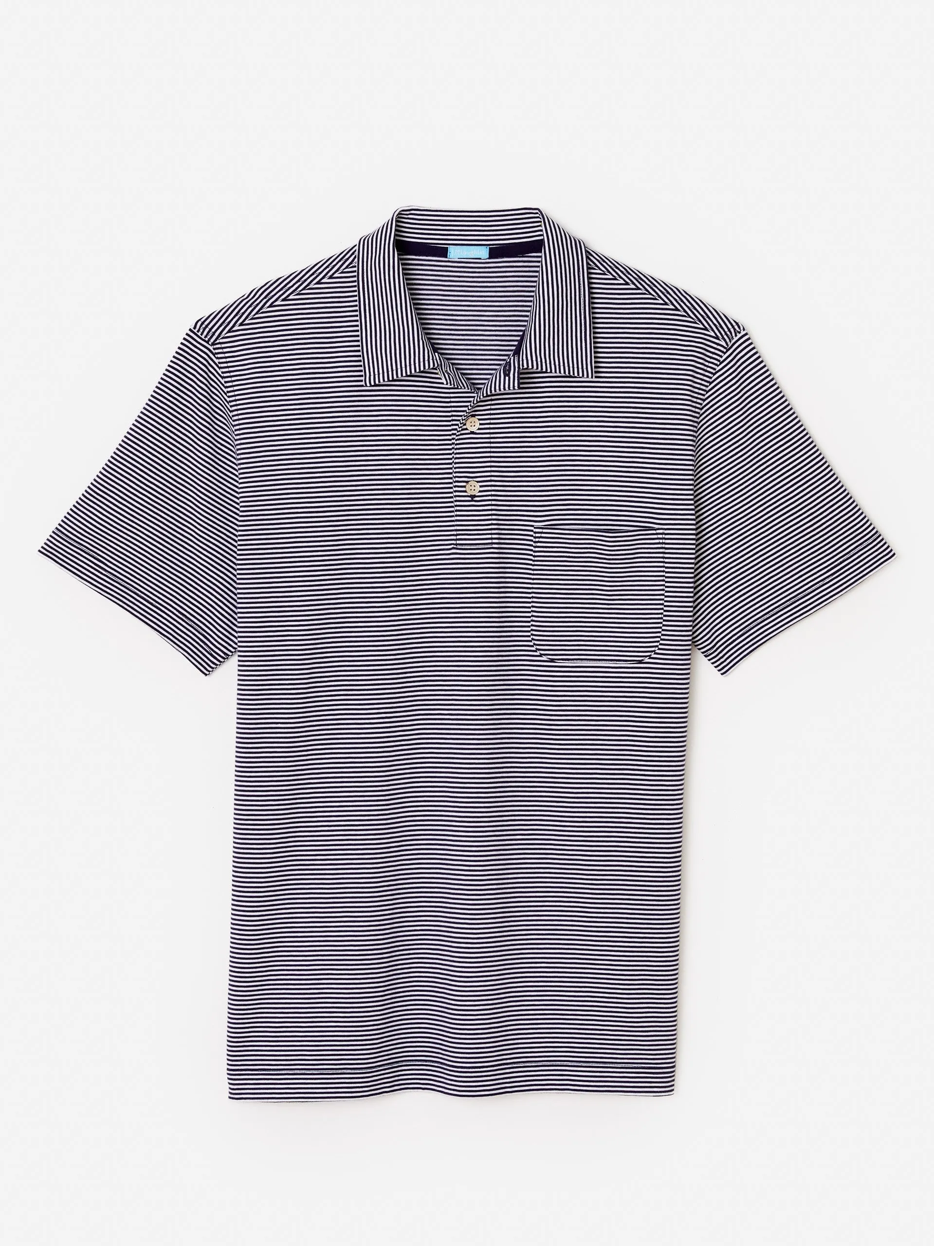 Callahan Cotton Polo in Stripe