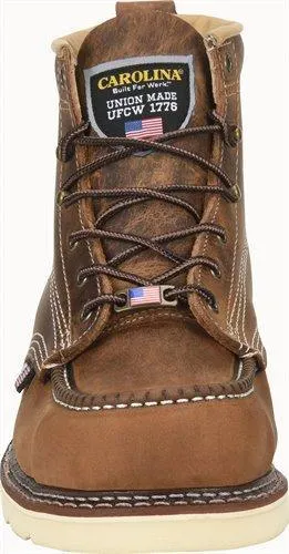 Carolina Men's - 6 USA Made Wedge Work Boot - Moc toe