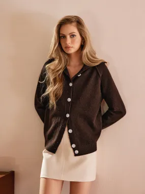 Cashmere Blend Button Cardigan