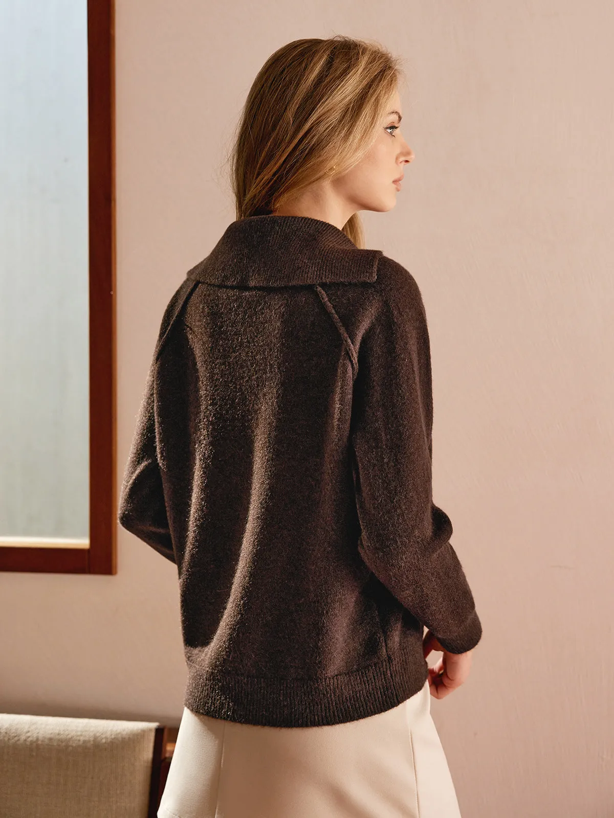 Cashmere Blend Button Cardigan