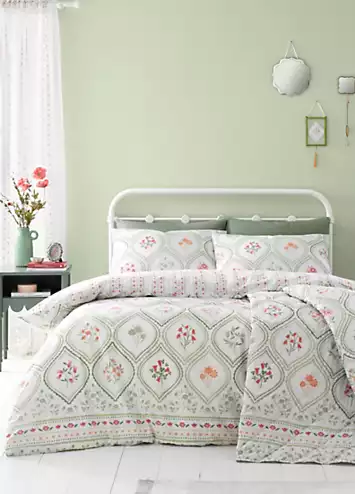 Catherine Lansfield Cameo Floral Duvet Cover Set | Kaleidoscope