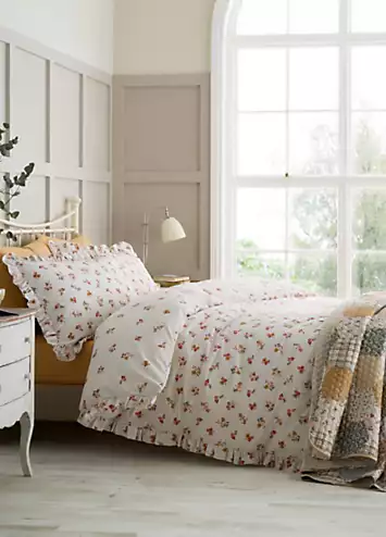 Catherine Lansfield Frill Ditsy Floral Duvet Cover Set | Kaleidoscope