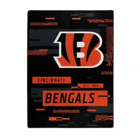 Cincinnati Bengals 60 x 80 Digitize Royal Plush Blanket