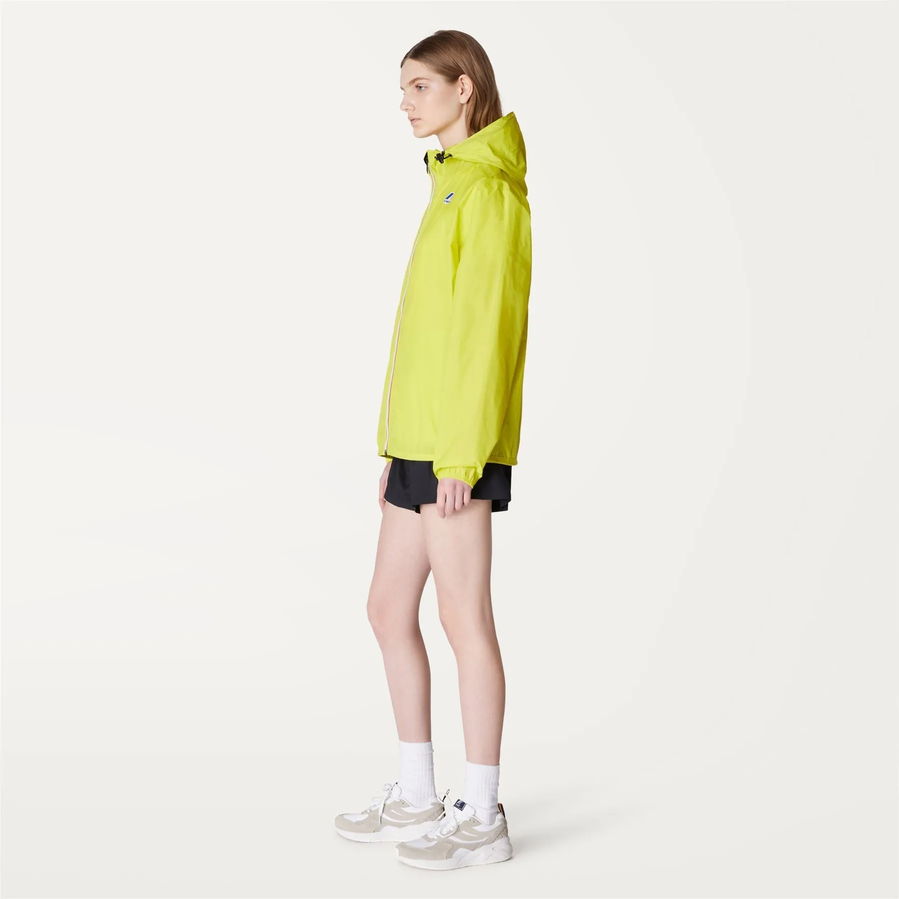 Claude - Unisex Packable Full Zip Waterproof  Rain Jacket in Green Lime