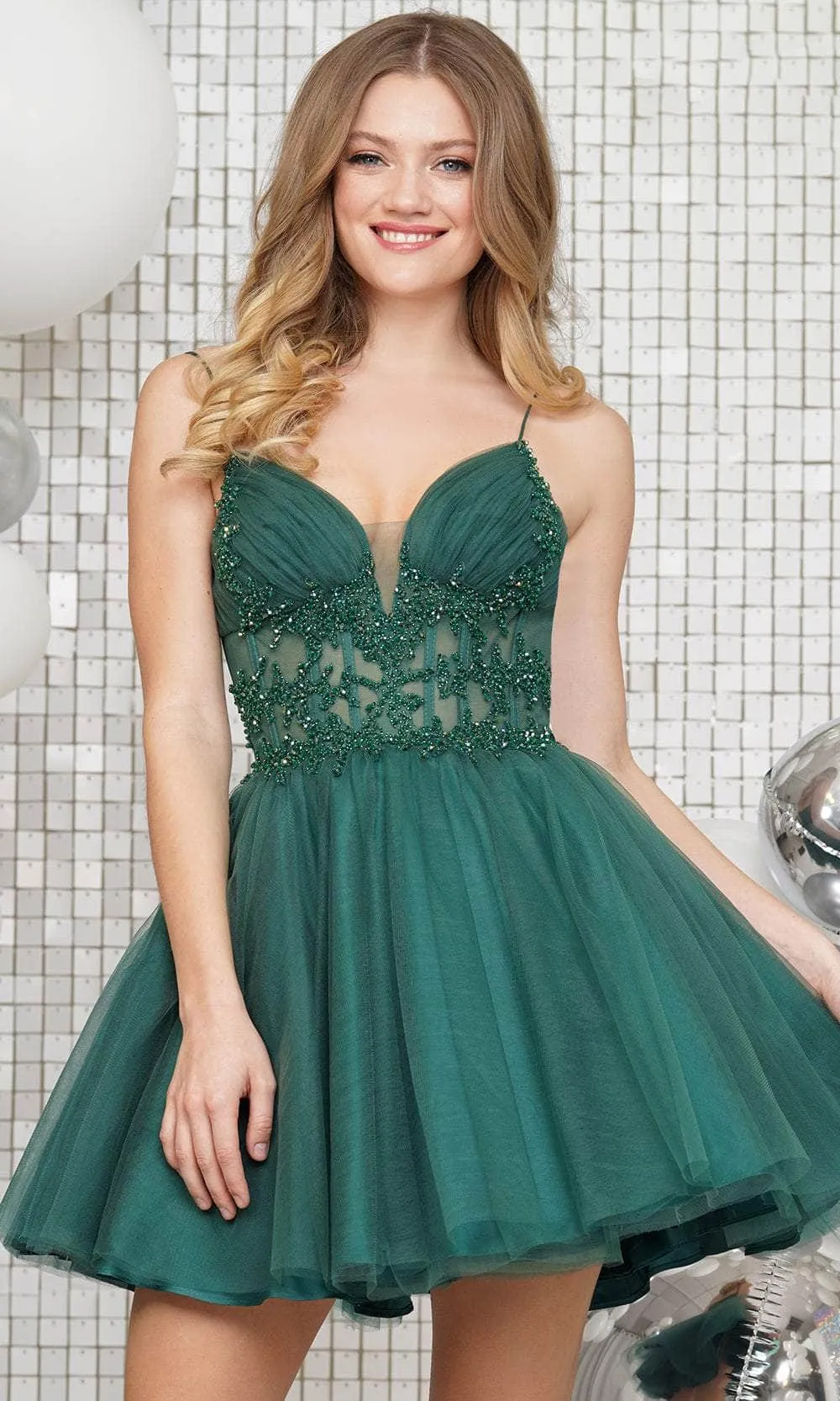 Colors Dress 3342 - Beaded Bodice Cocktail Dress