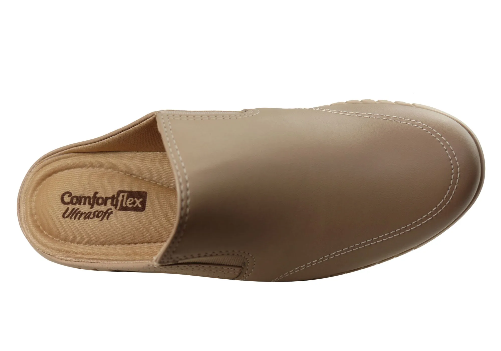 Comfortflex Tanya Womens Comfortable Closed Toe Open Back Mules