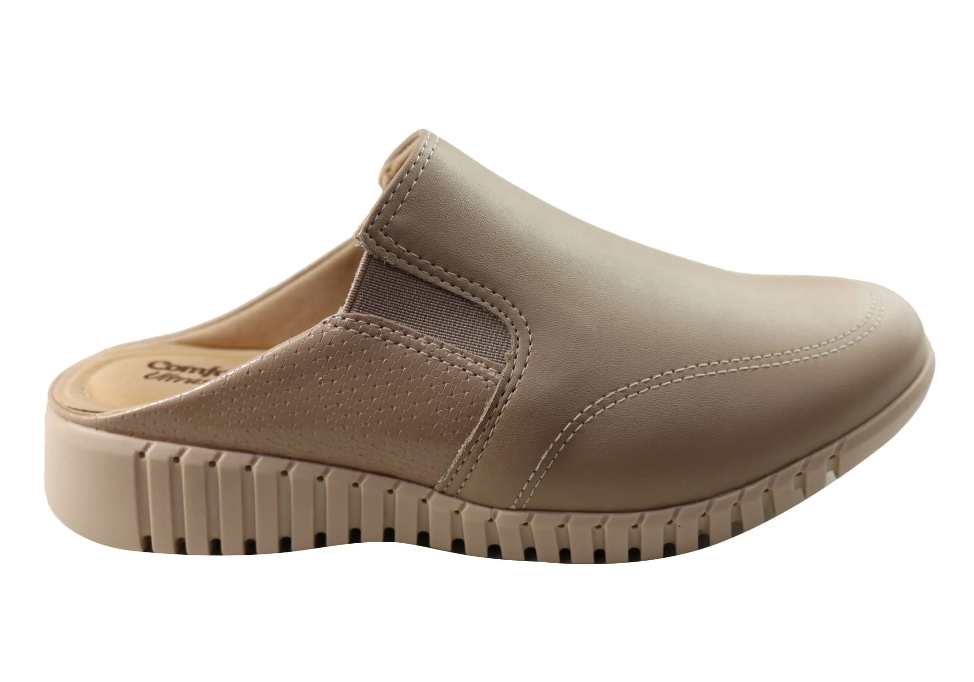 Comfortflex Tanya Womens Comfortable Closed Toe Open Back Mules