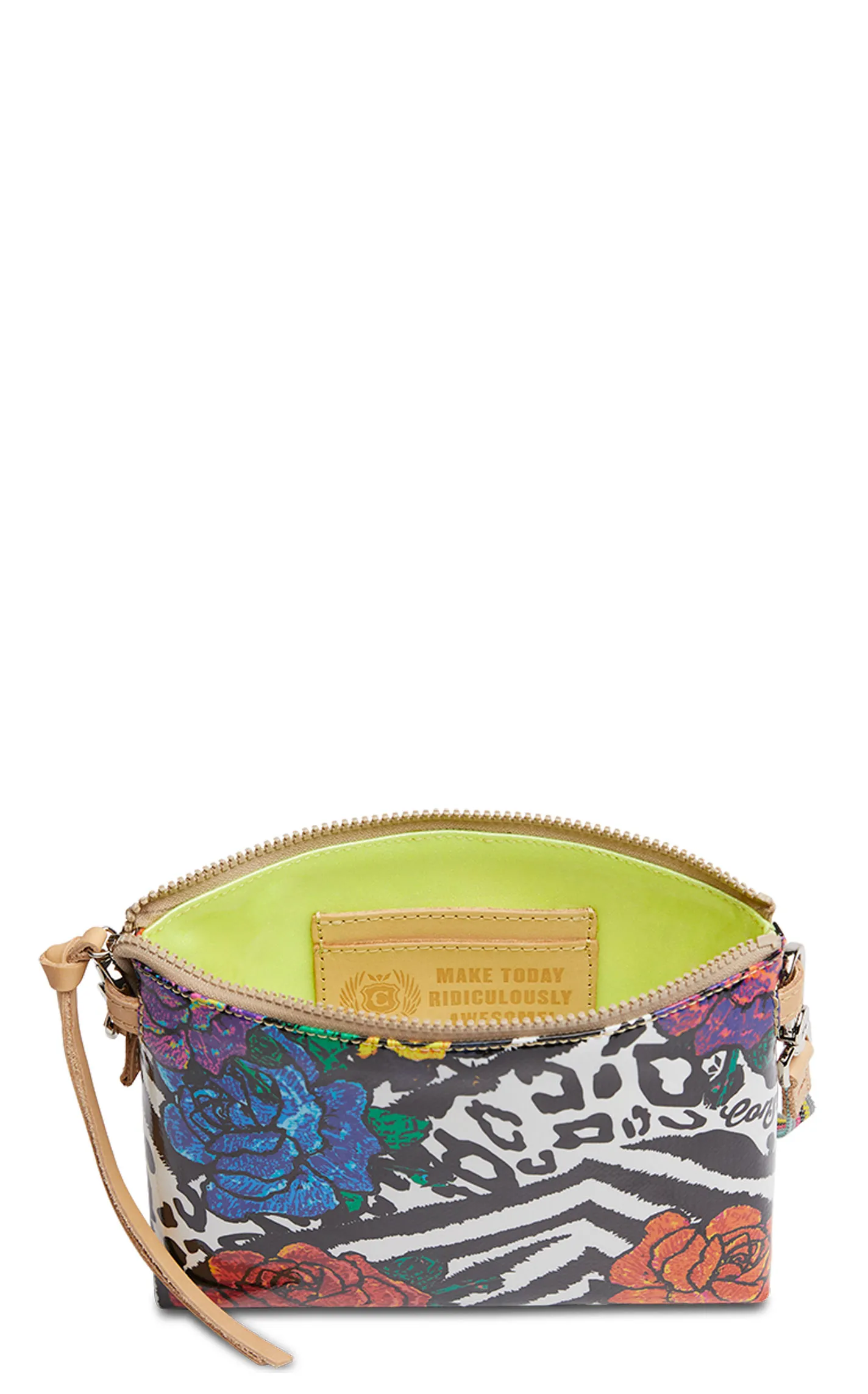 Consuela Carla Multi-Color Roses & Animal Print Midtown Crossbody Bag