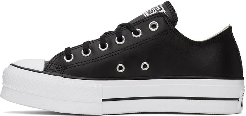 Converse Black Leather Chuck Taylor All Start Lift Low Sneakers