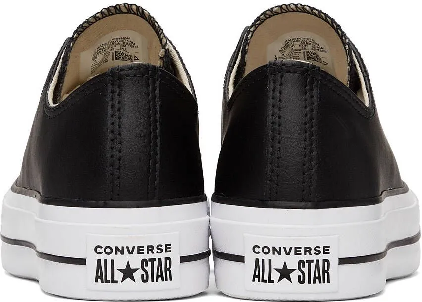 Converse Black Leather Chuck Taylor All Start Lift Low Sneakers