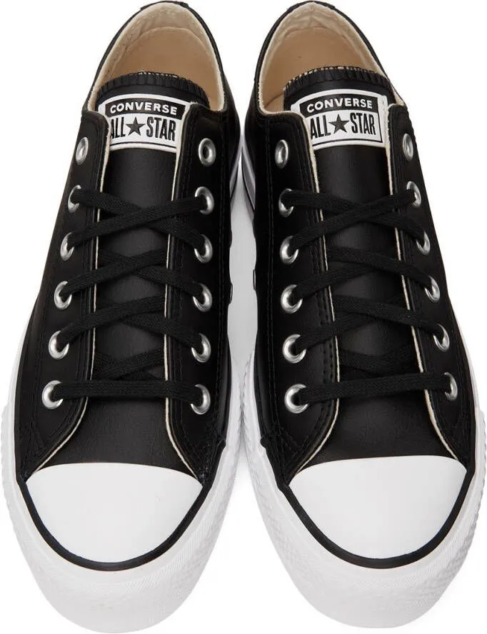 Converse Black Leather Chuck Taylor All Start Lift Low Sneakers