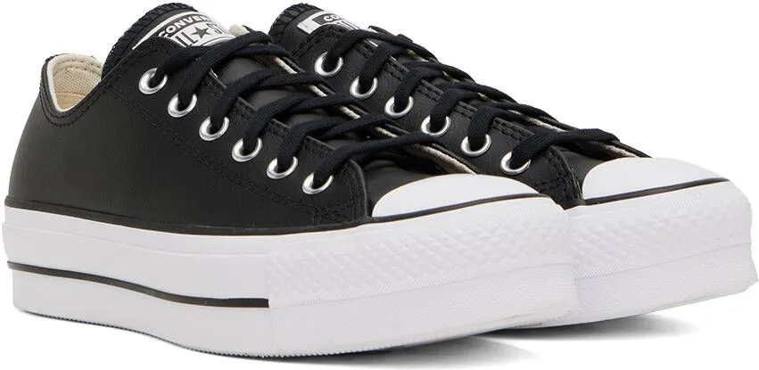 Converse Black Leather Chuck Taylor All Start Lift Low Sneakers