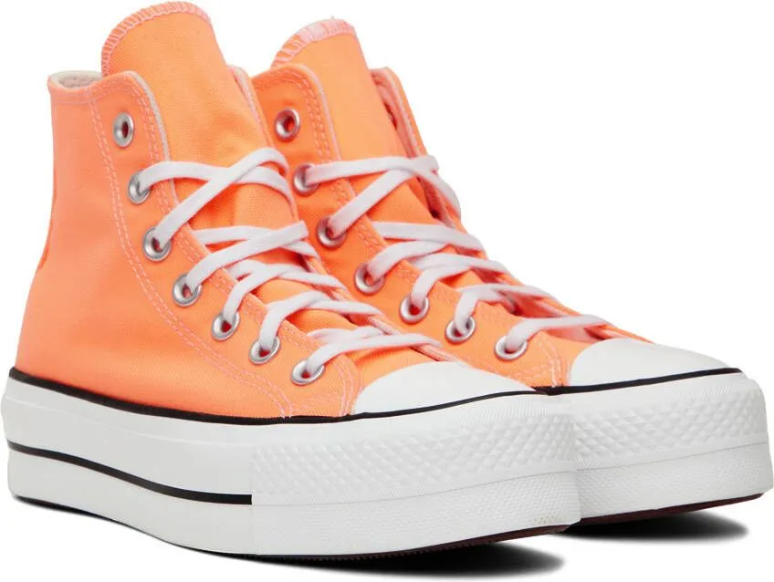 Converse Orange Chuck Taylor All Star Lift Platform Sneakers