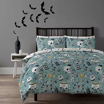 Copenhagen Home Blue Witches Brew Halloween Duvet Cover Set | Kaleidoscope