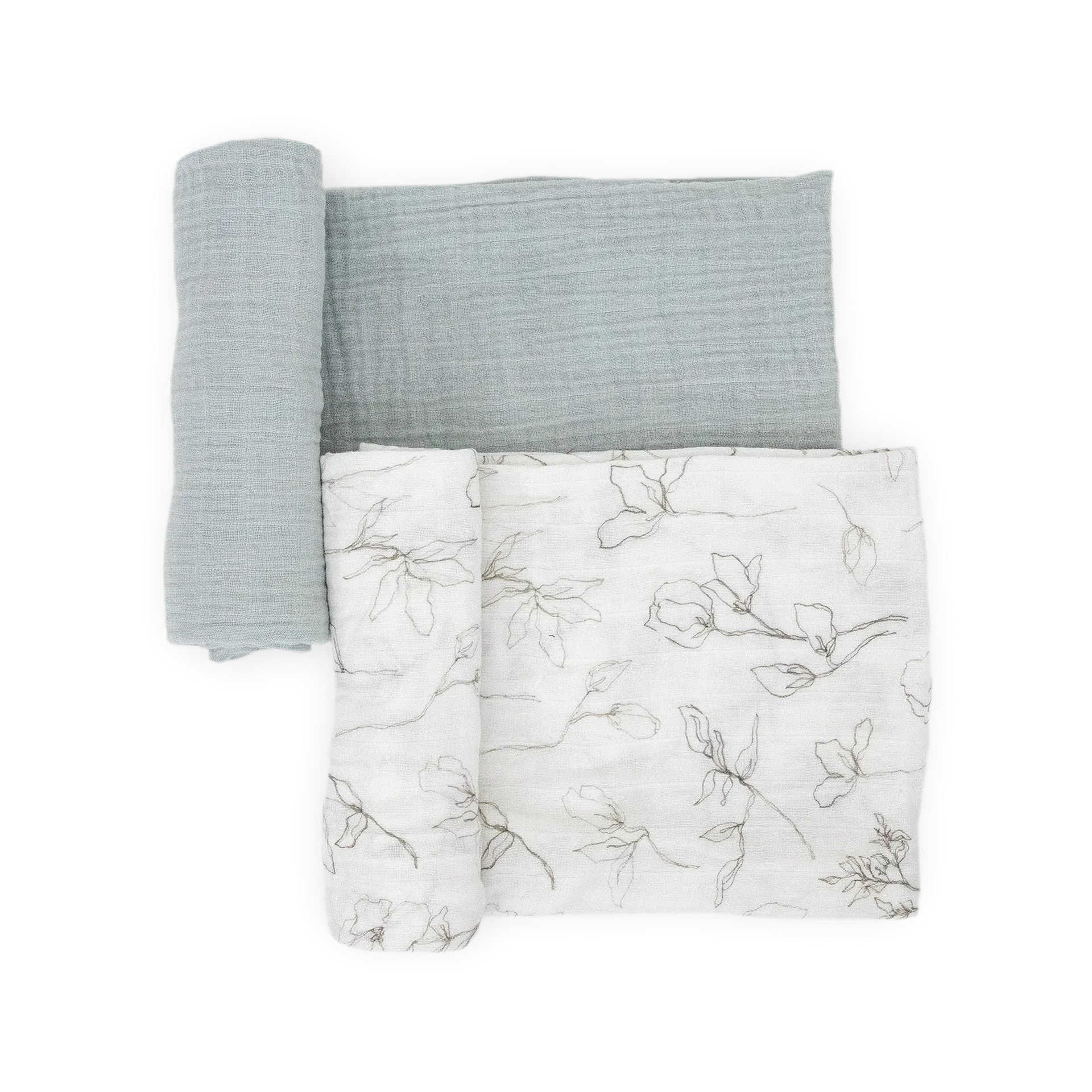 Cotton Muslin Swaddle Blanket Set (Pencil Floral)