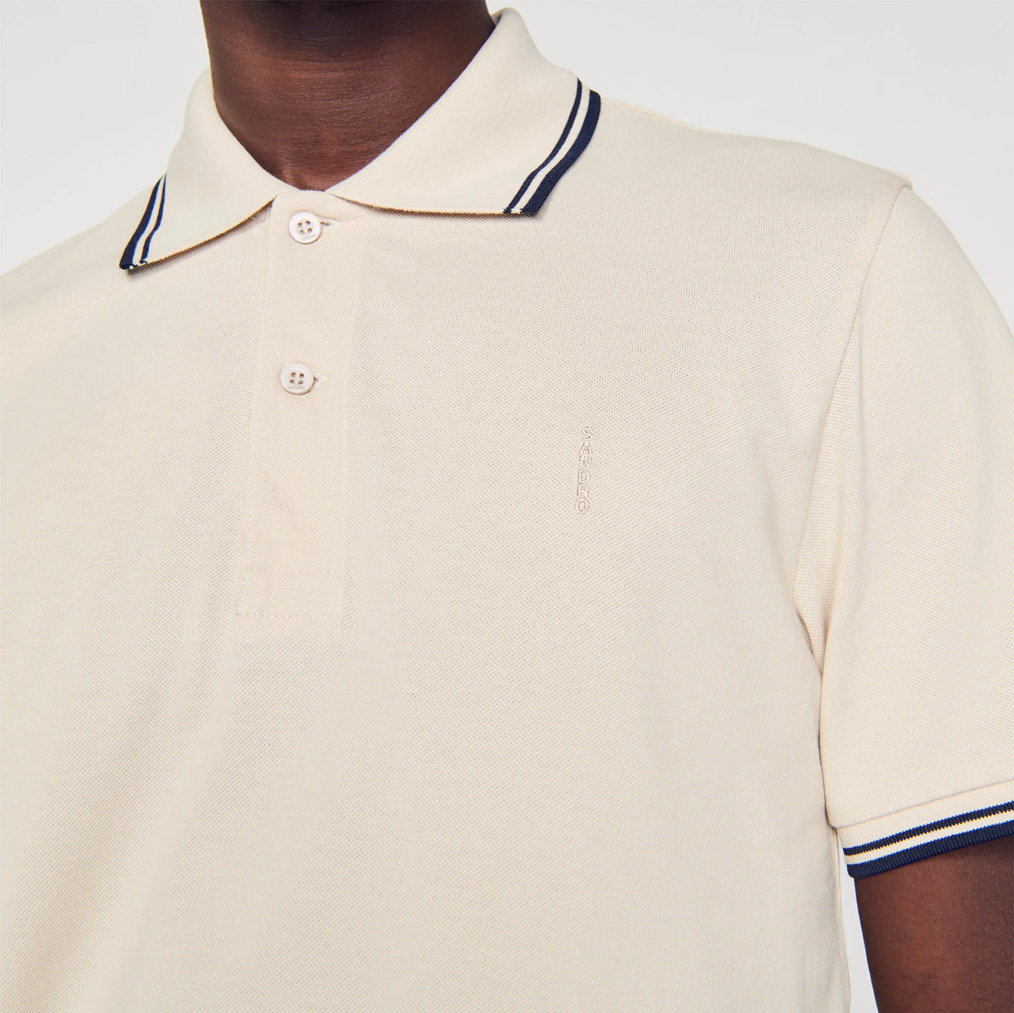 Cotton piqué polo shirt