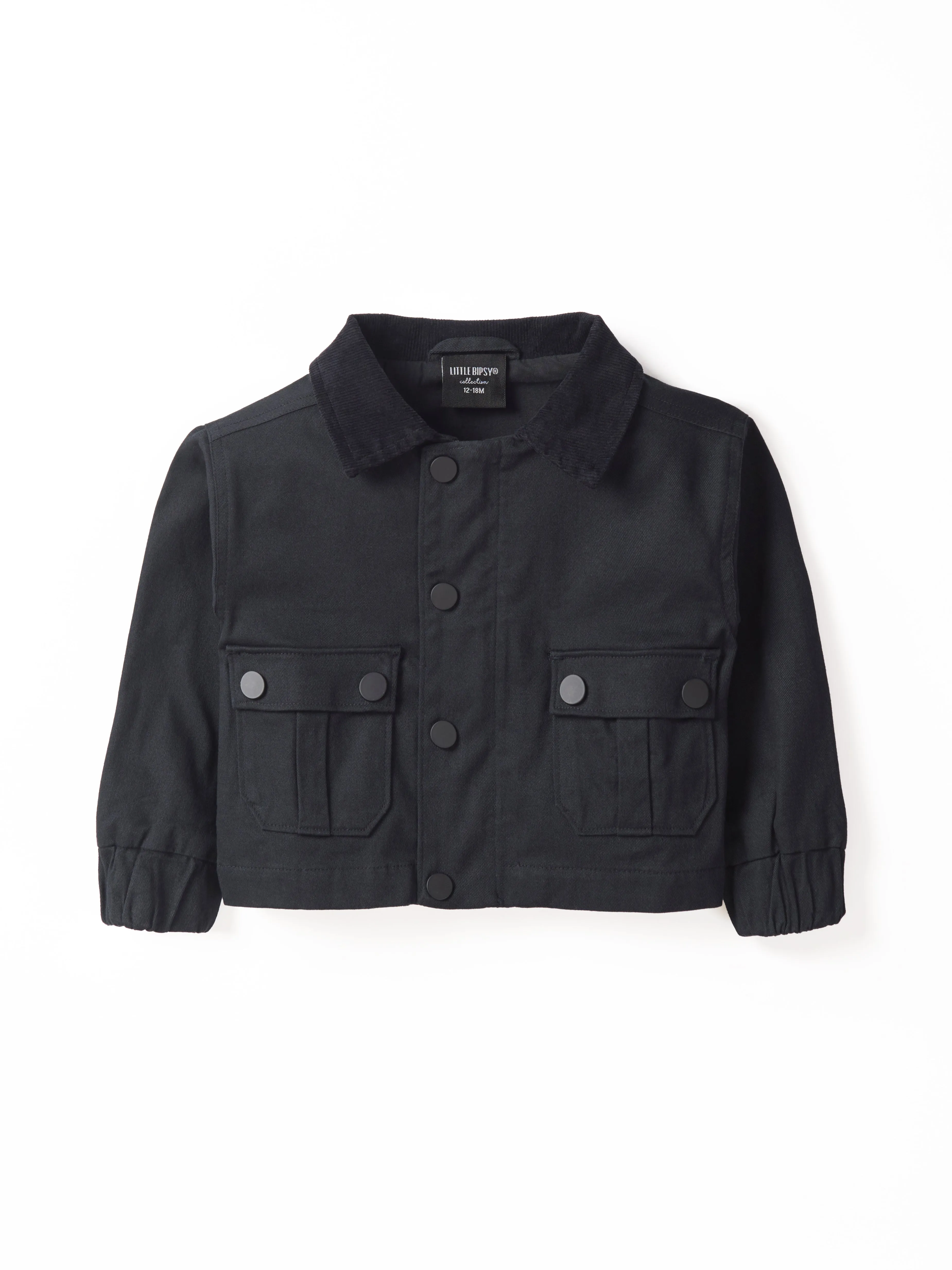 Cotton Twill Jacket - Black