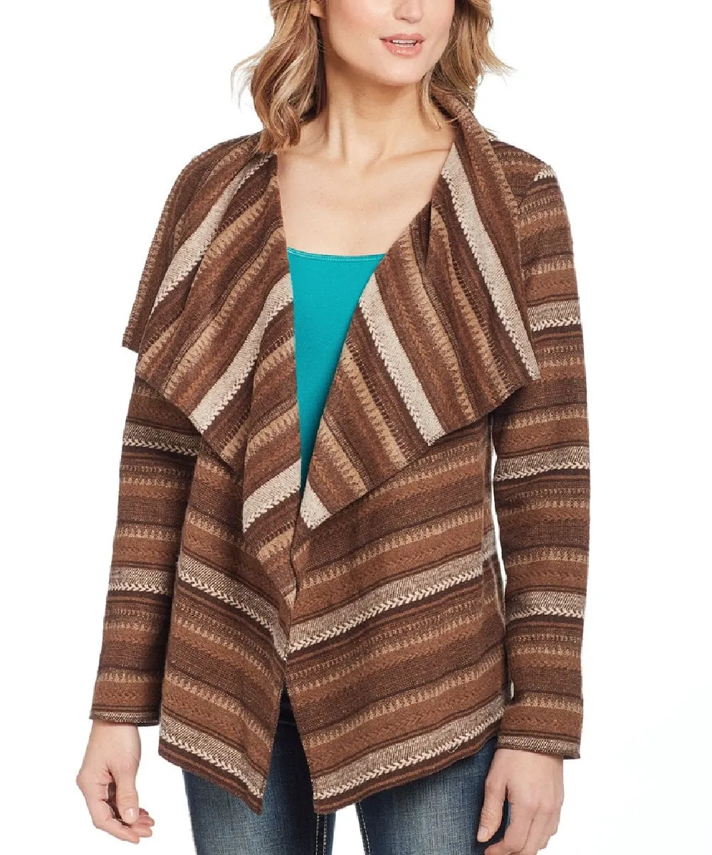 Cripple Creek Women's Navajo Open Front Blanket Wrap Jacket