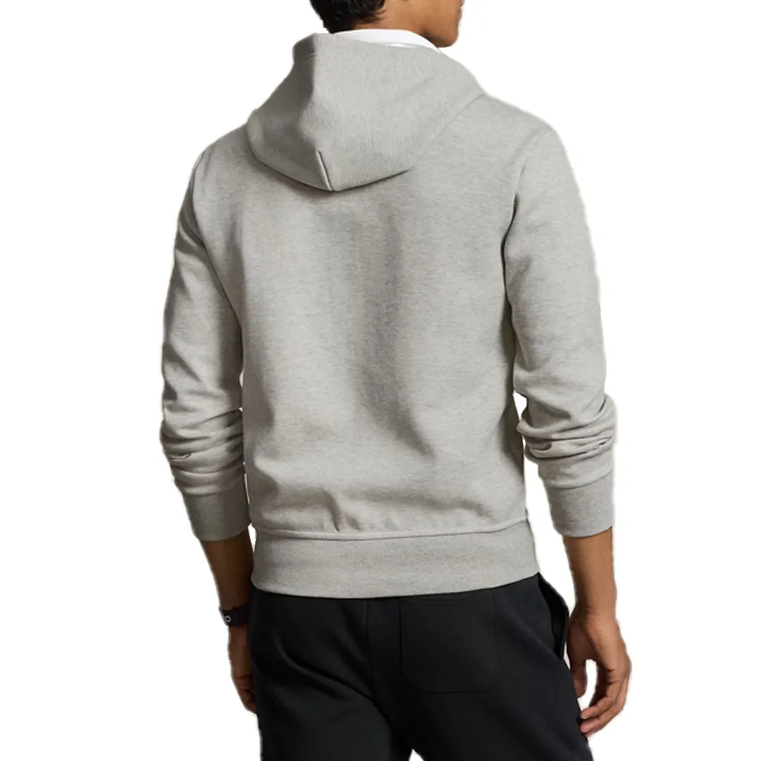 DOUBLE KNIT FULL-ZIP HOODIE GREY HEATHER