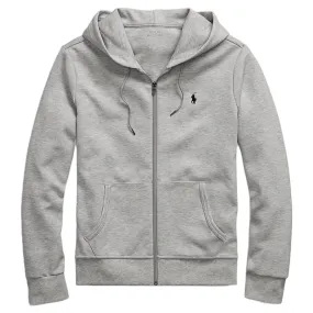 DOUBLE KNIT FULL-ZIP HOODIE GREY HEATHER