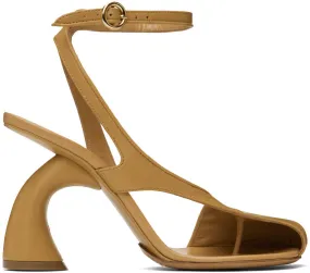 Dries Van Noten Tan Leather Heeled Sandals