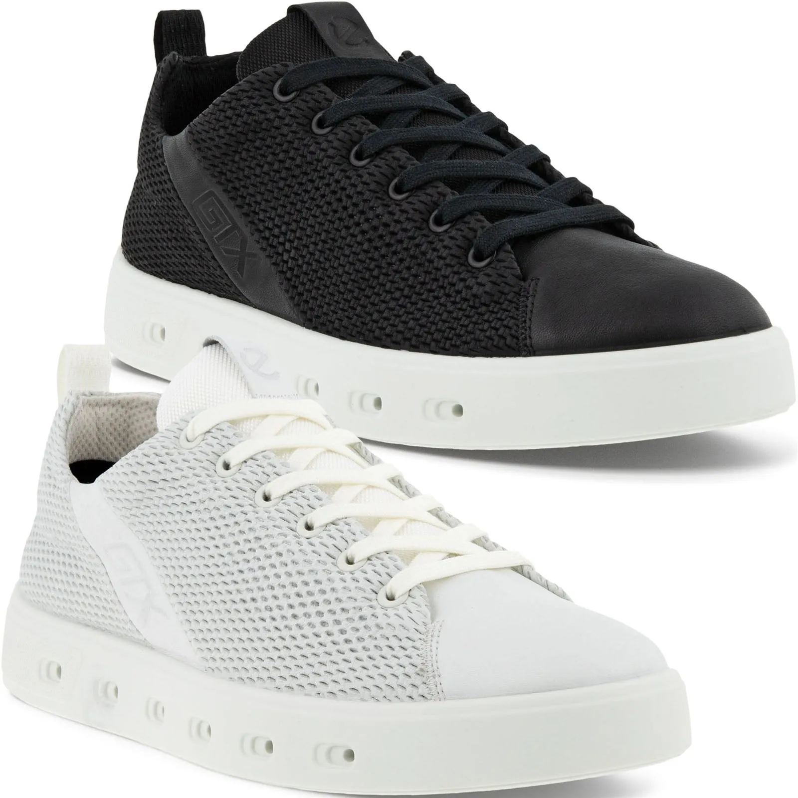 ECCO Mens Street 720 Leather Mesh GORE-TEX Trainers