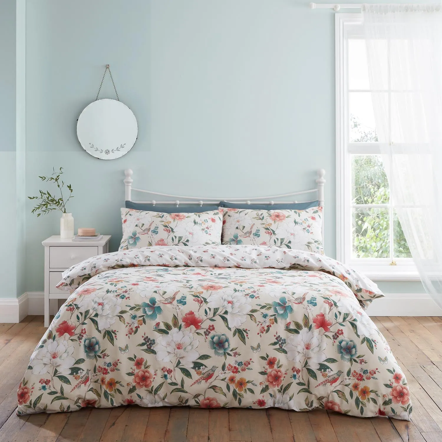 Eilley Floral Birds Duvet Cover