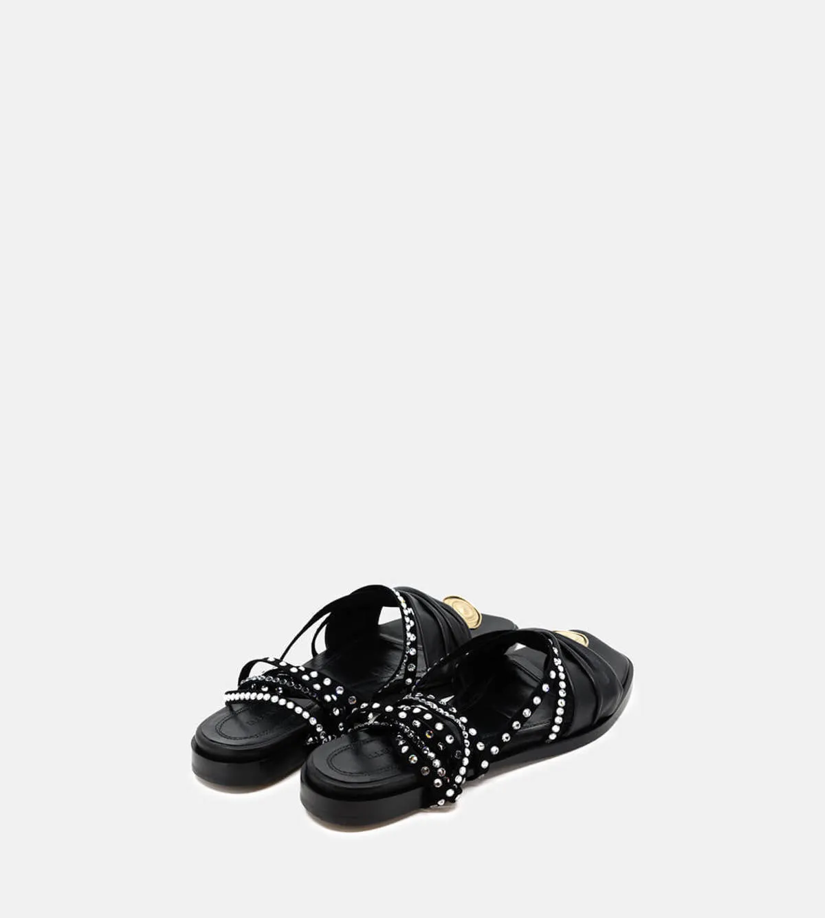 Ellery Lepore Lace Up Gladiator Sandals - Black