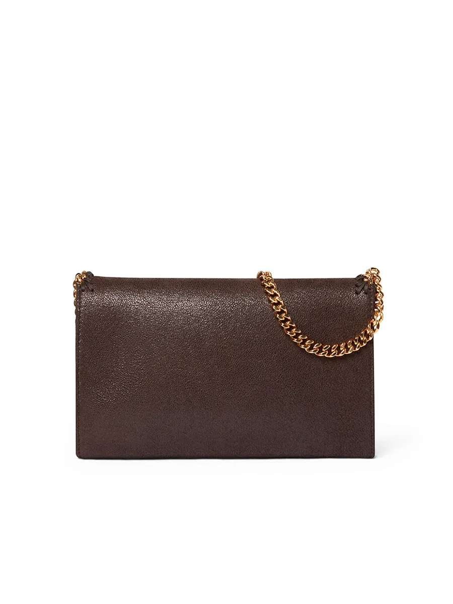 Falabella Mini Shoulder Bag in Chocolate Brown