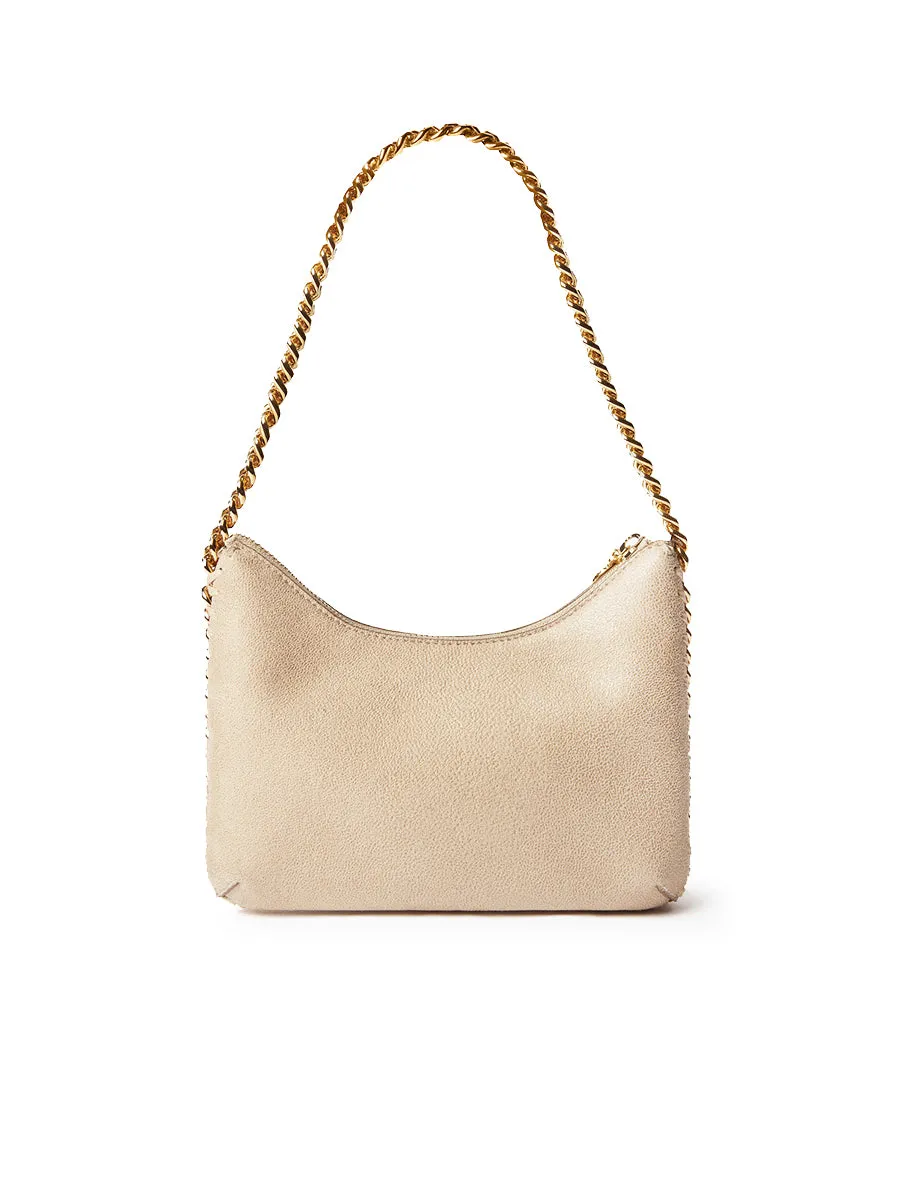 Falabella Zip Mini Shoulder Bag in Cream