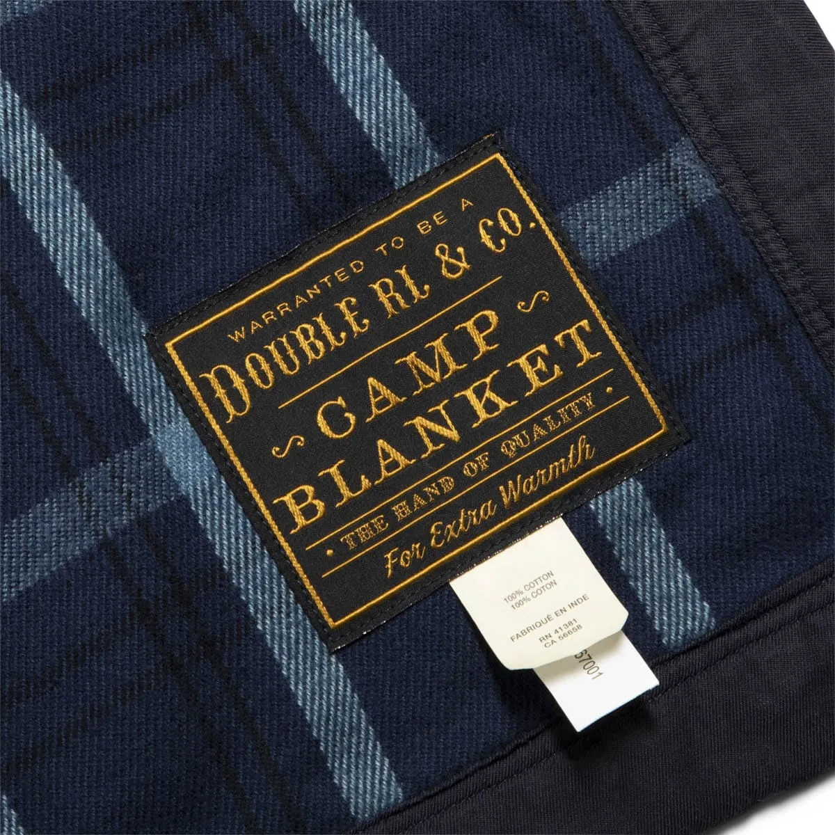 FARRELL INDIGO COTTON CAMP BLANKET Indigo/Dark Blue