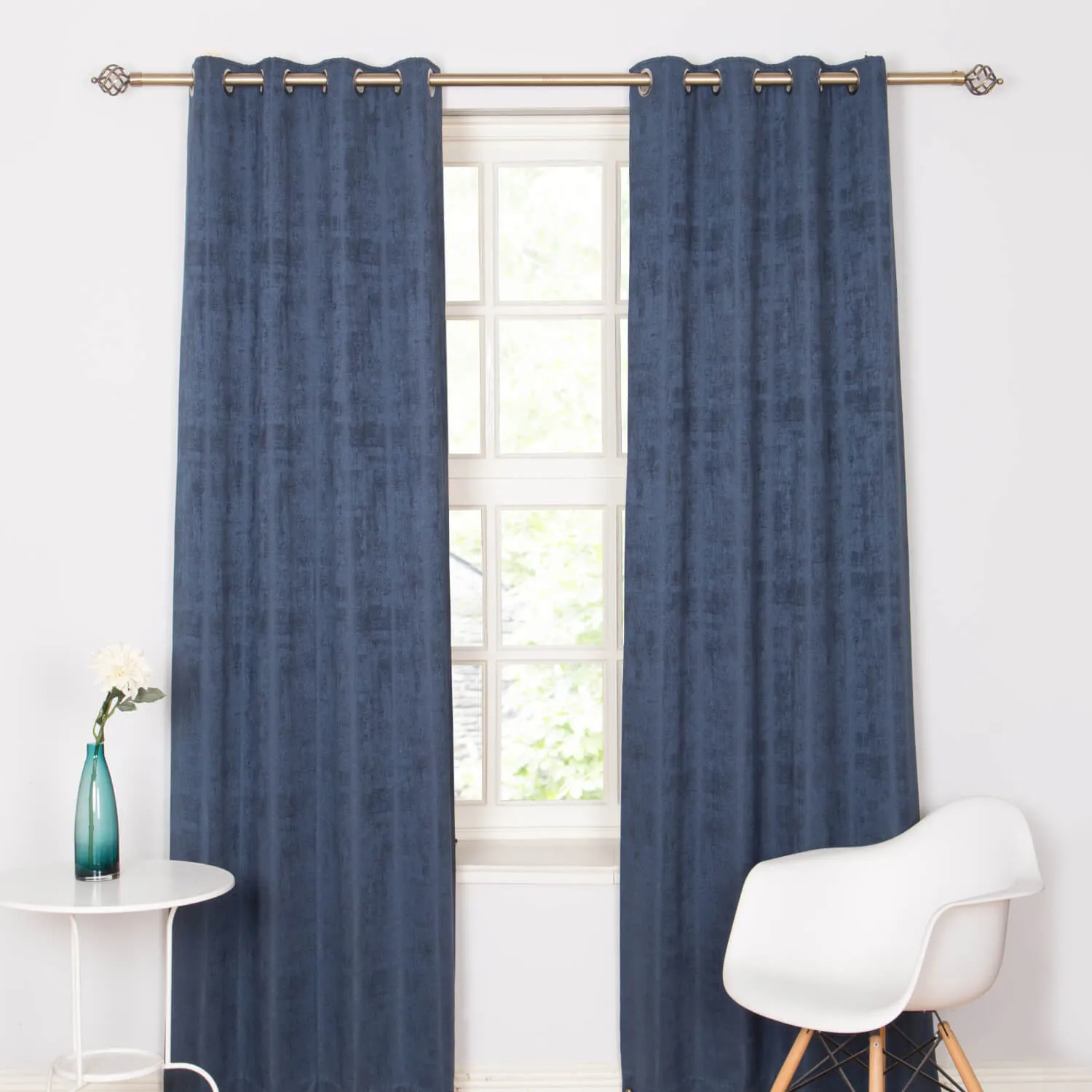 Fiesta Ring Top Curtains - Midnight