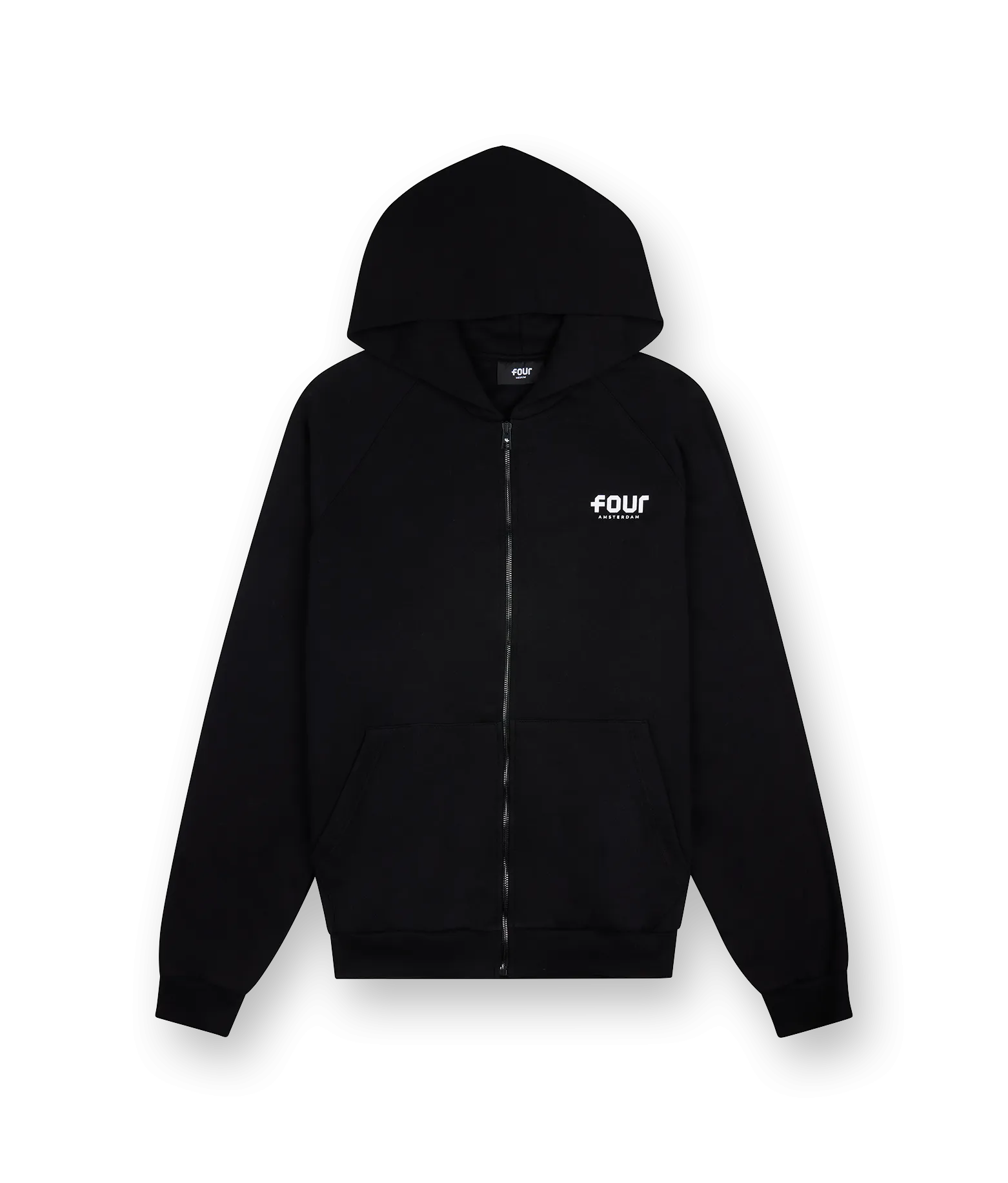 FOUR    Logo Zip Up Vest Black