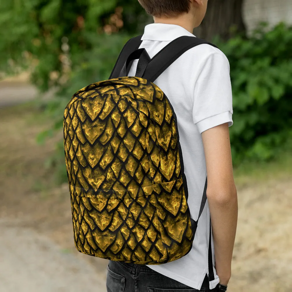 Gold Dragon Scale Backpack